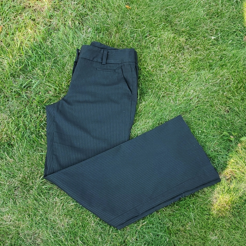 DALIA ▪︎ Pinstriped Dress Pants,  Black (8)